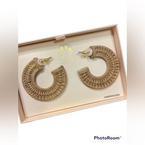 C&C California Hand Weaved Hoop Earrings Brand New #14